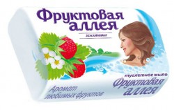 Мыло туалетное, 90 г Фруктовая аллея земляника