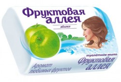 Мыло туалетное, 90 г Фруктовая аллея яблоко